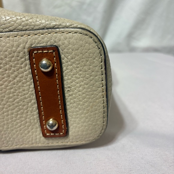 Dooney & Bourke Cream/Tan Pebbled Tote Shoulder Bag - Picture 8 of 15